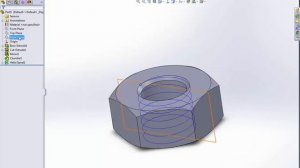 Моделирование шестигранной гайки с резьбой Solidworks уроки работа и курсы для начинающих