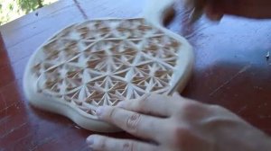 Геометрическая резьба по дереву. Урок 34 часть 4 (geometric wood carving)