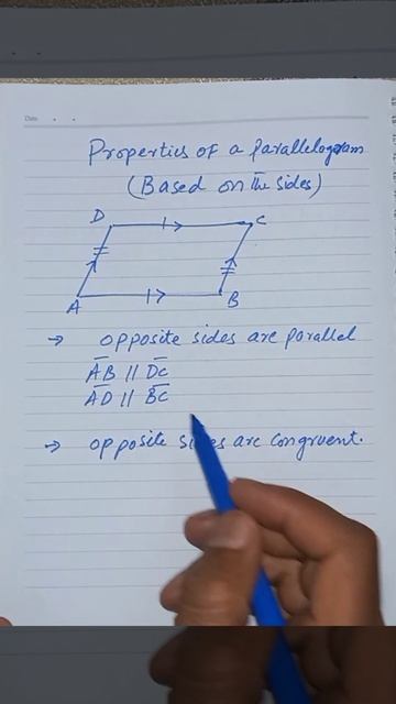Properties of parallelogram