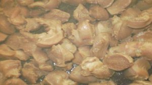 Тушеные куриные желудки