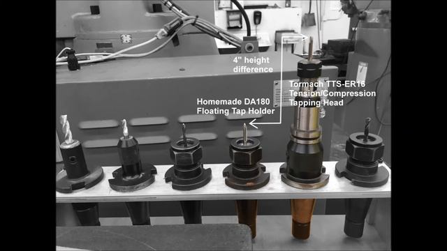 Homemade floating tap holder for Erickson DA-180 collet chuck смотреть онлайн