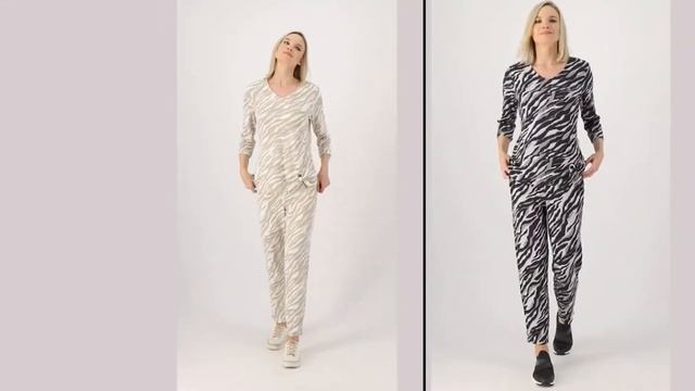 Sport Savvy Brushed Soft Jersey Printed Ankle Pant on QVC смотреть онлайн