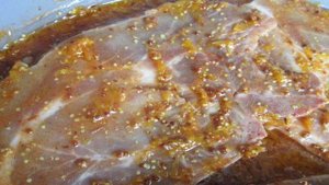 Свиной антрекот в апельсиновом маринаде