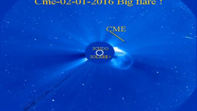 Cme-02-01-2015 Big flare !  by Sat Soho Lasco C3 Nasa ! смотреть онлайн