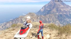 GTA 5 Super Ragdolls Crazy Frog VS SPIDERMAN Jumps/Fails (Euphoria Physics, Funny Moments) Funny