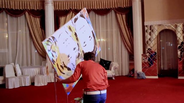 Танцующий Художник, Полотно. Dancing Artist, Painter, Танцующее полотно