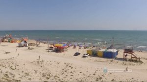 Пляж в Счастливцево на Арабатской стрелке