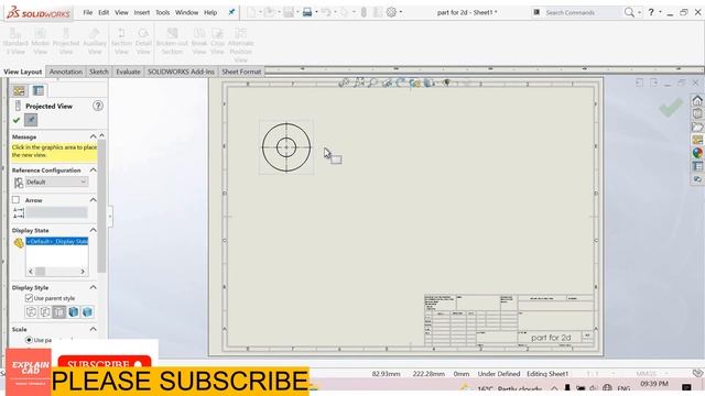 SOLIDWORKS TUTORIALS 2022 | 2D DRAWING TUTORIALS FOR BEGINNERS | EXPLAIN CAD SOLIDWORKS EDUCATION |