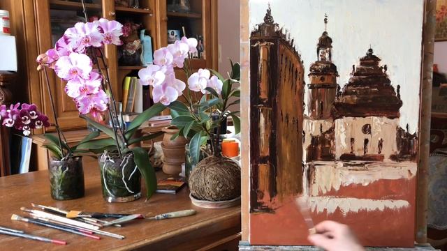 Живопись маслом, городской мотив смотреть онлайн