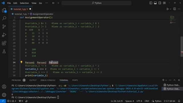 XOR || Shift Assignment Operators in Python | Assignment Operators in Python Part - 3