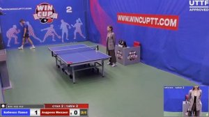 Бабенко Павел 3-2 Андреев Михаил Турнир Восток 2 WIN CUP 29.08.2020.  Прямой эфир. Зал 2.