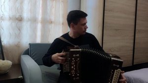 Редкая старинная гармонь русского строя