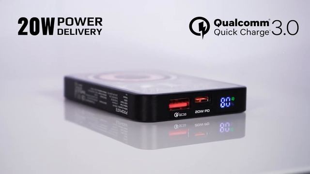 Transparent 15W MagSafe Wireless Charging Power Bank | PROMATE