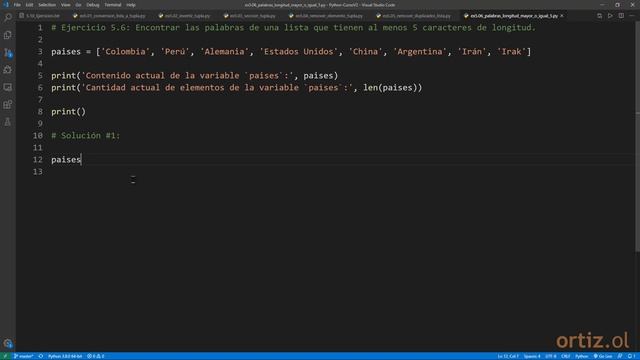 Python Curso V2: 109 Ejercicio 5.6 Encontrar Palabras de una Lista que Tienen 5 o Más Caracteres смотреть онлайн