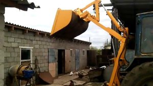 Самодельный кун на заднюю навеску трактора