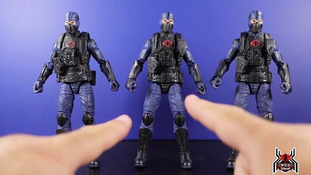 GI Joe Classified Series COBRA TROOPER Cobra Island Canada Variant Comparison Collar