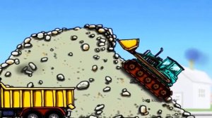 Развивающий Мультик про машинки КАК работает Экскаватор Погрузчик Подъемный кран Самосвал