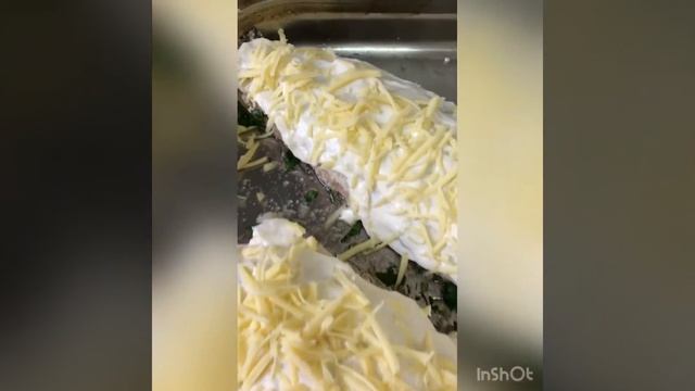 Моя ти риба Горбуша фаршированная скумбрией х/Ксения зелёным маслом под сырной корочкой! смотреть онлайн