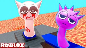 Sprunki Gray & Durple Играют в Цунами Лава в РОБЛОКС | Incredibox Sprunki | Gameplay