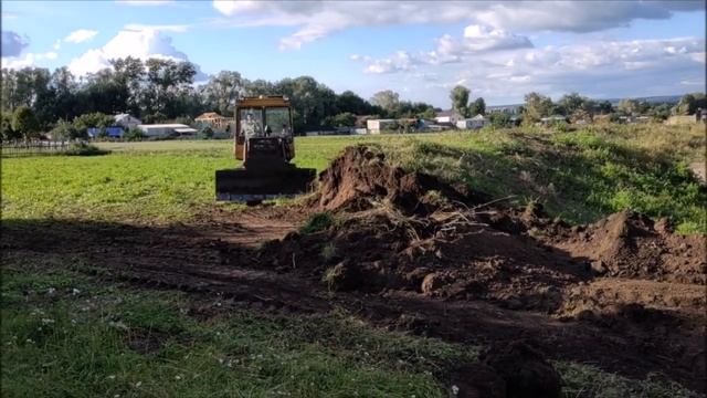 ДТ 75Т бульдозерные работы 2020 смотреть онлайн