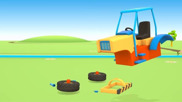Car cartoons for kids & Street vehicles and trucks for kids - Leo the Truck & toy robots for kids.