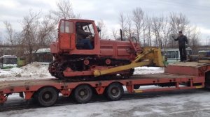 Т-4АП2 бульдозер погрузка на трал