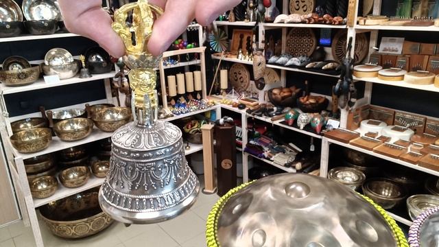 Тибетский колокольчик и варджа - 7 см / Dorje bell with vajra / shamanic.moscow