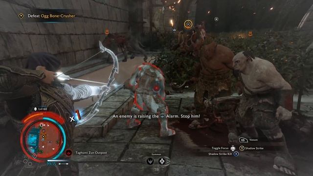 Shadow of War 4K | Ogg Bone-Crusher Level 59 Uruk | ThirtyIR
