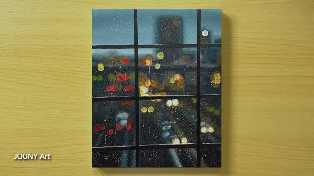 Дождливый день за окном / Акриловая живопись смотреть онлайн