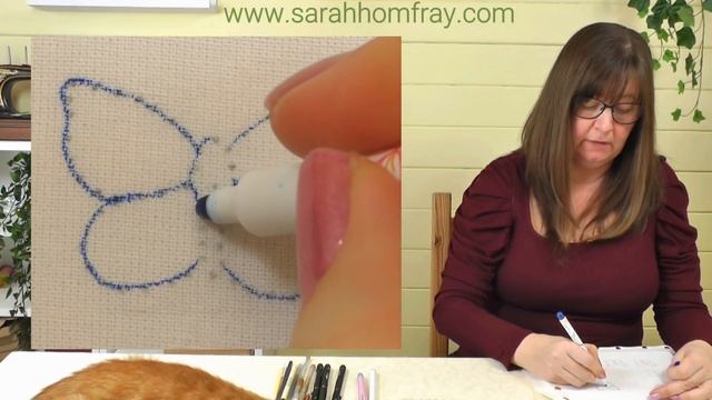 Testing different types of pen for drawing embroidery designs onto fabric! Which one is best?
