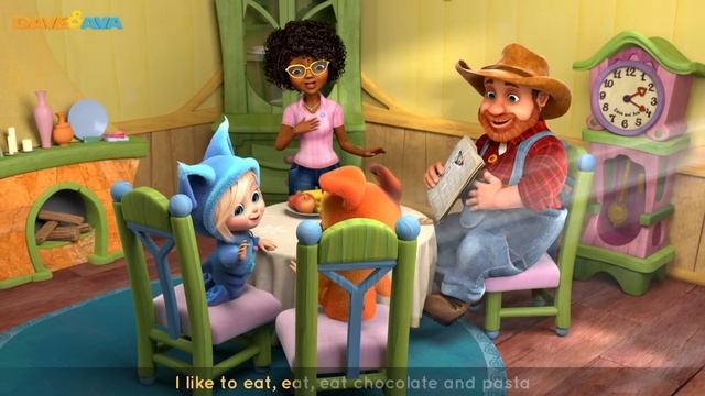 🍕 Apples and Bananas 2 | Kids Songs | Nursery Rhymes and Kids Songs from Dave and Ava 🍕