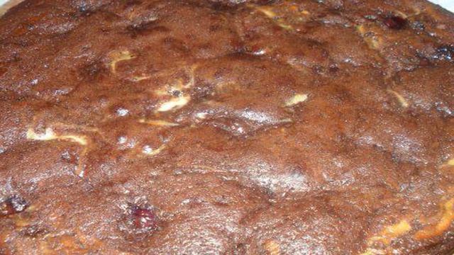 Брауни с творогом и вишней