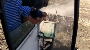 Дискование после уборки подсолнуха, Т-150К + БДТ-7 /Moldova