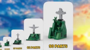 LEGO Christ the Redeemer in Different Scales - Comparison