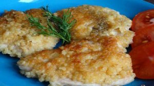 Куриные отбивные в панировке из кус-куса