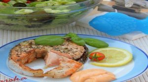 Стейки из красной рыбы в аэрогриле