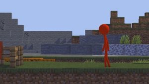 Stickman vs Minecraft Stickman Cartoon ~TNT BATTLE