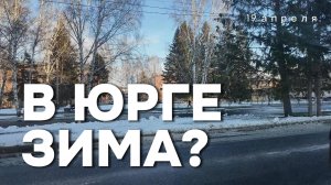 В Юрге вдруг выпал снег. Пришла зима. 19 апреля .2025.