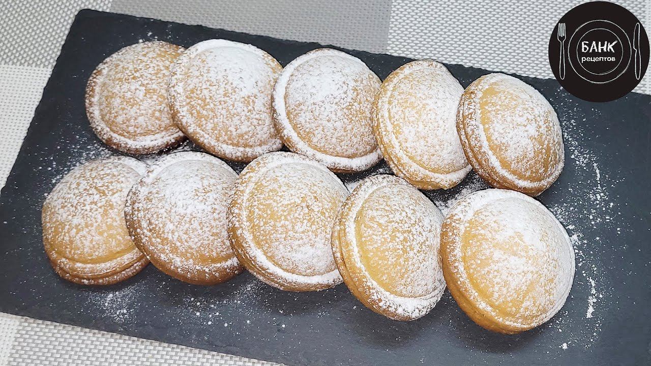 Вкусное домашнее печенье с начинкой к чаю. Простой рецепт печенья с джемом / повидлом в духовке.