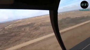 Падение вертолёта после отказа двигателя, заснятое из кабины