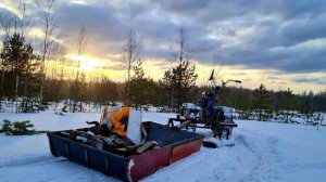 Полноценное испытание мотоблока, вывожу метал с полей!