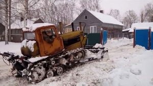 Чистка снега на дт-75