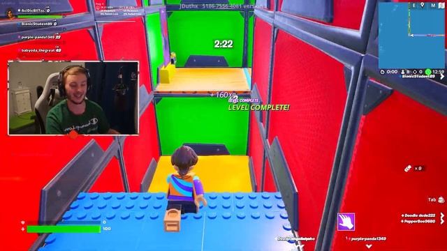 The 100 Level LEGO Deathrun in Fortnite...