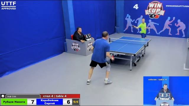 16:00 Рубцов Никита 3-2 Коробейник Сергей  стол 4  Юг -3  03.12.20