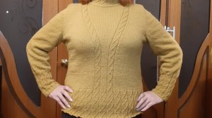 По Вашей просьбе! Джемпер горчичного цвета (МК 1 часть)
