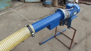 гибкий спиральный шнековый конвейер для сыпучих продуктов 10 метров, диаметр 127 мм, HydroMec 3кВт.