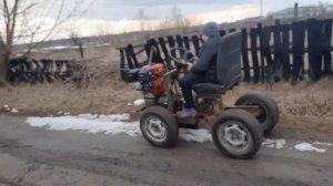 Самодельный минитрактор первый выезд