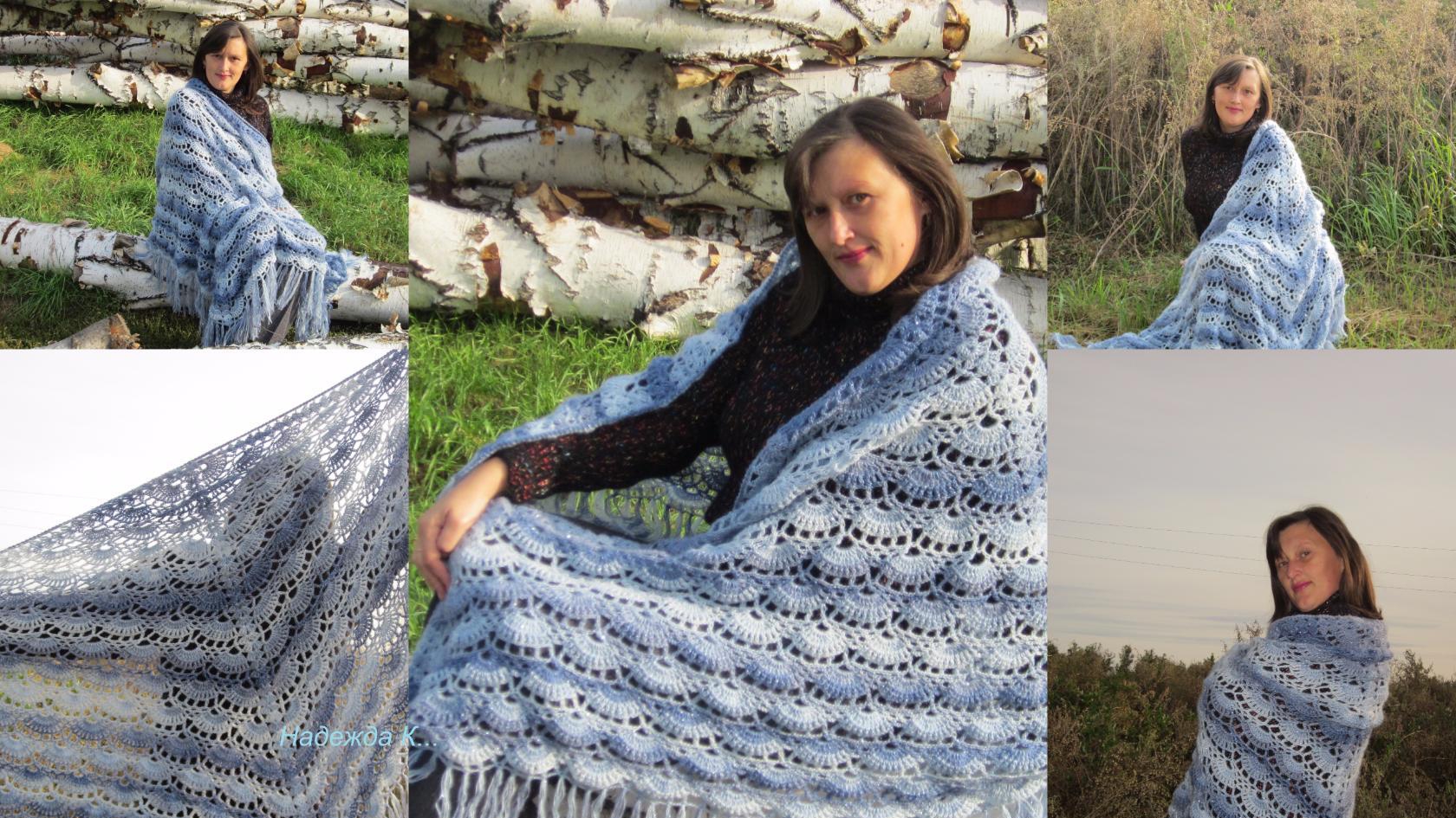 3.МК #ШАЛЬ КРЮЧКОМ #"НОЯБРЬСКОЕ НЕБО#ШАЛЬ ИЗ АНГОРЫ#