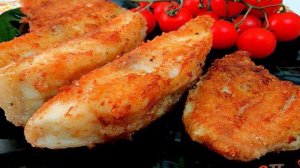 Рыба жареная, панированная в сухарях и крахмале