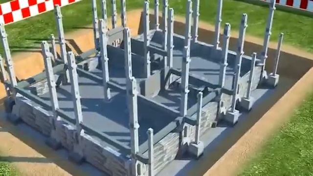 Строительство жилого дома 3D видео смотреть онлайн